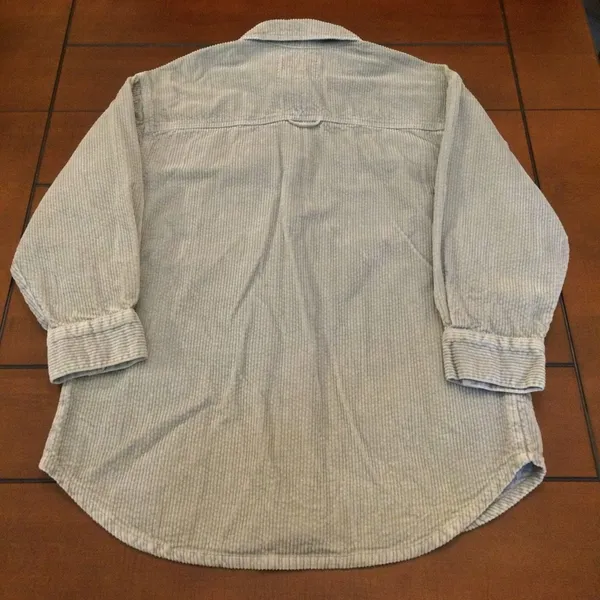 Pilcro and the Letterpress Anthropologie corduroy shirt jacket large gray - Image 5