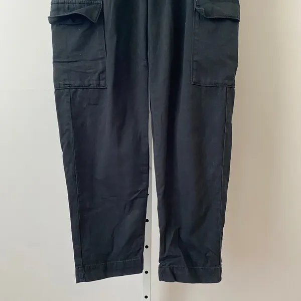 Gap Cotton Relaxed Gorpcore Hiking Utility Pockets Cargo Pants Small Black - Image 3