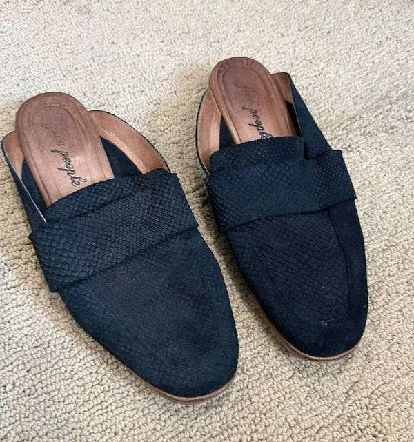 Free People Black Mule Shoes - Image 2