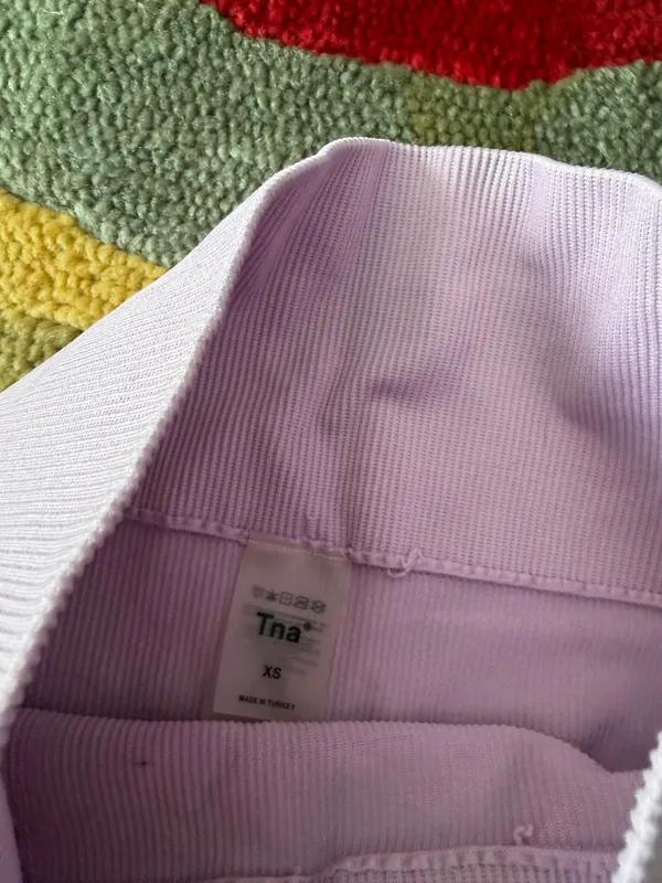 Aritzia TNA Light Purple Seamless Gym Biker Bike Shorts 7” Inseam Size XS - Image 5