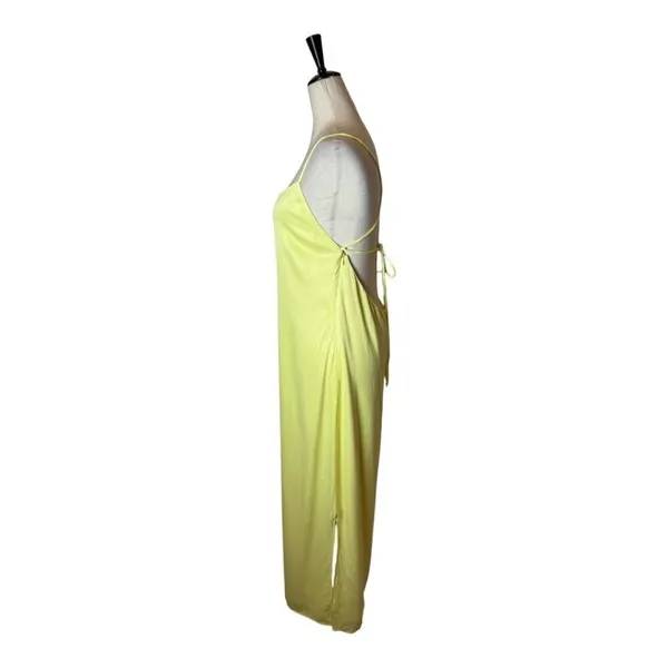 Something Navy Dress Women Large Yellow Silky‎ Essential Criss Cross Back Slip - Image 7