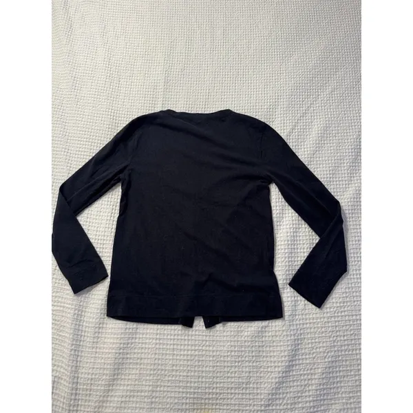 J Crew Women's Cardigan Blue V-Neck Button Down Small Old Money Classic - Image 7