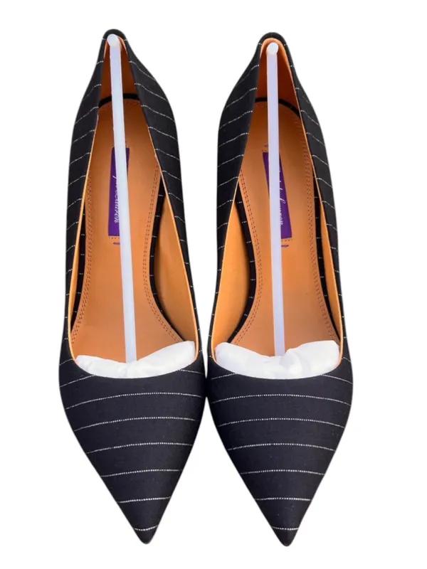 Ralph Lauren Collection Celia Pinstripe Wool Blend Pump EU 39 US 9 Business - Image 2