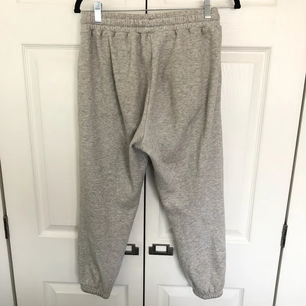 Heather Gray Fabletics Crop Jogger Sweatpants Size M - Image 5