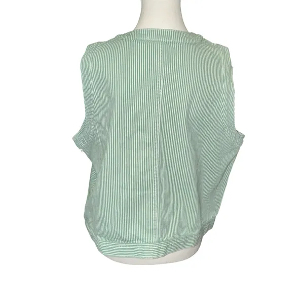 Free Assembly Button front sleeveless stripe top - Image 7