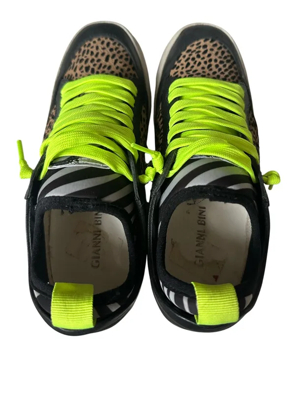 Gianni Bini Kaekko Glitter Star Leopard Print Sneakers - Image 7