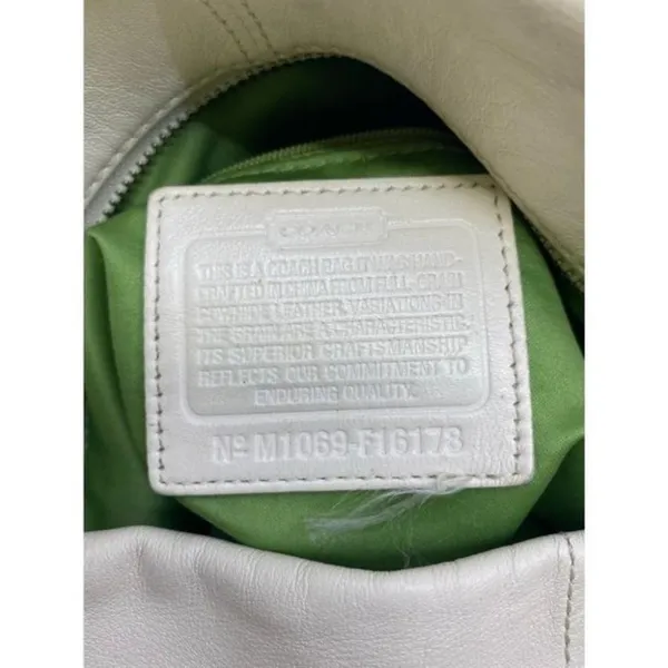 Coach Large White Leather Hobo Bag - Image 7
