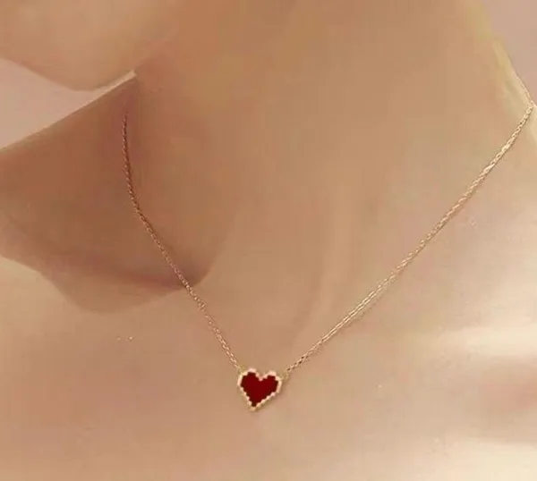 Love heart pendant necklace adjustable red heart Necklace for women - Image 5