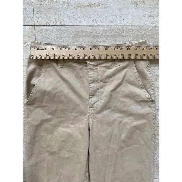 Madewell Wide Leg High‎ Raise Tailored Pants Womens Size 30 Light Yellow - Image 3