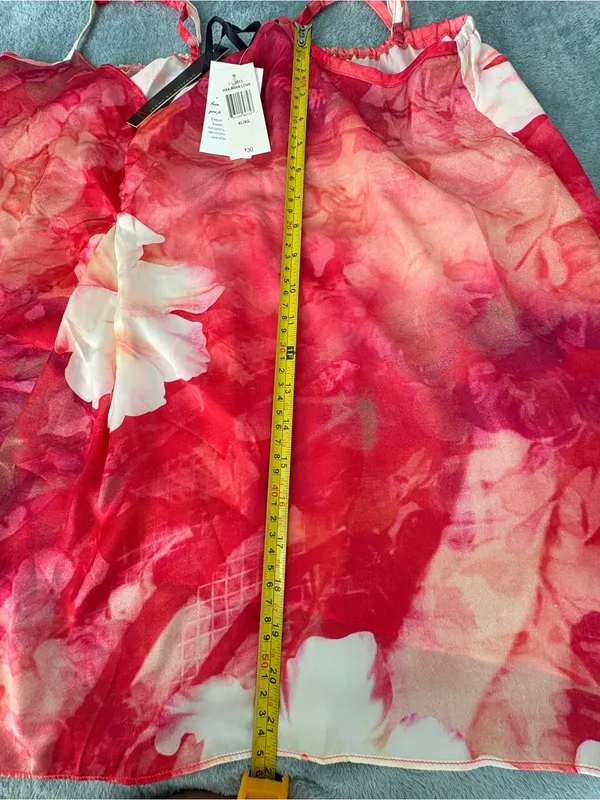 Buffalo Jeans by NWT Pink Floral Cami Tank Top XL Adjustable Straps - Image 11