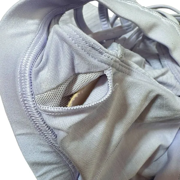 Lululemon Free to Be Wild 2-in-1 Tank Top Size 4 Strappy Heathered Lilac Workout - Image 8