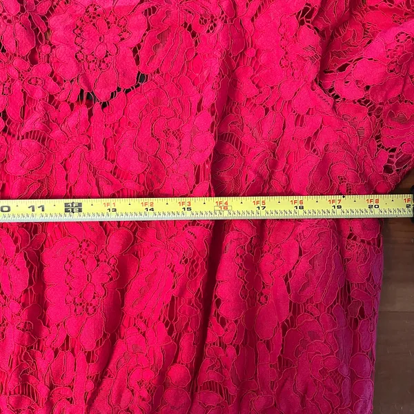 Lane‎ Bryant Women's Scallop Lace Exposed Zipper Elbow Length Sleeves Dress 16 - Image 7