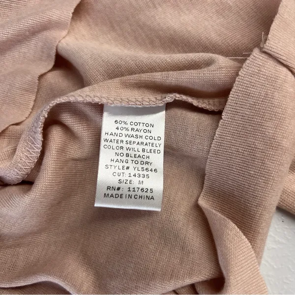 Elegant Lightweight‎ Cotton Blend Ballet Pink Ruffle Zip Front Cardigan Size M - Image 12