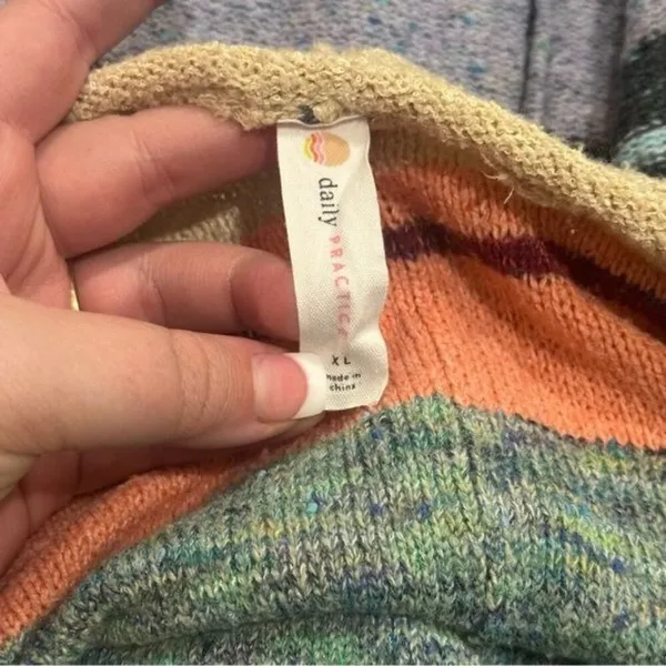 Anthropologie Daily Practice Colorful Turtleneck Sweater Dress‎ Cozy Feminine XL - Image 6
