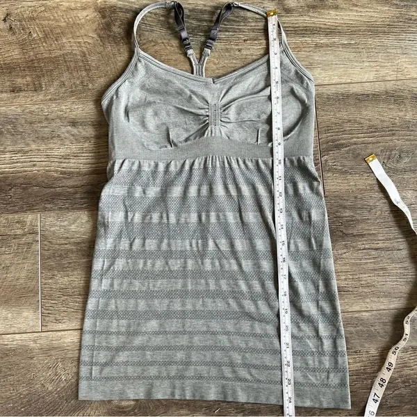 Lululemon Ebb & Flow Tank Heathered Dark Classic Sport Grey Size 6 Athletic Top - Image 9