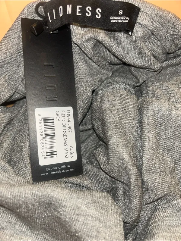 Lioness Field of Dreams Maxi Dress Size S Grey Original Price $109 - Image 5