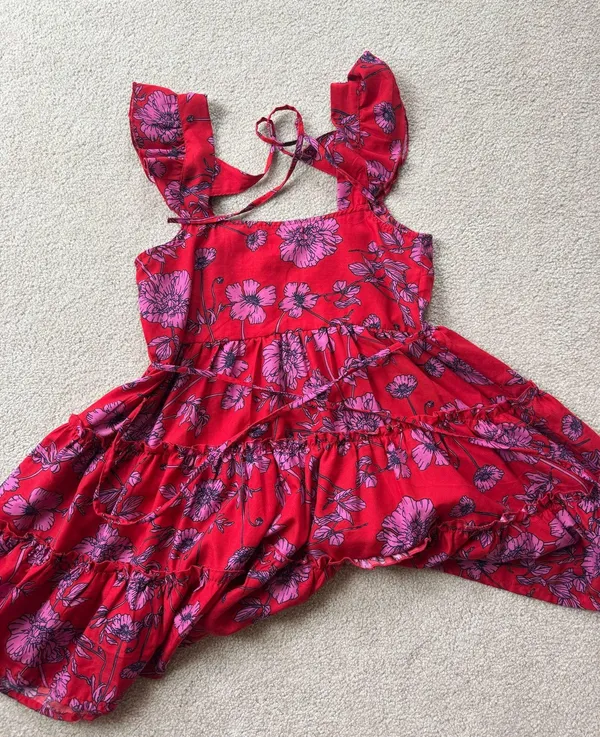 Mini floral dress Red Size XS/S - Image 2