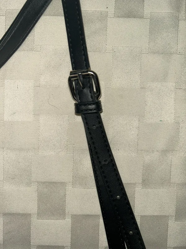 Steve Madden Black Slim Leather Crossbody Strap - Image 3