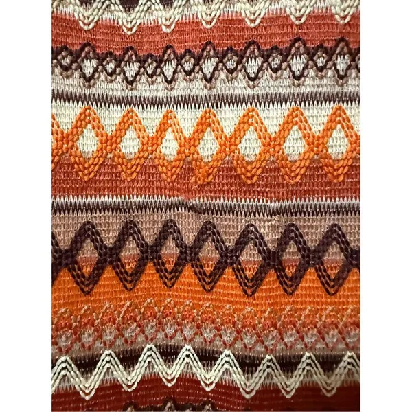 Cider Womens Bright Orange Multicolor Sweater‎ Bodycon Midi Dress Sz 1X - Image 10