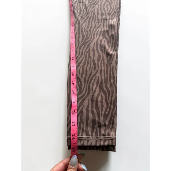 Wilo The Label Brown Zebra Print High Waisted Leggings Small Animal Print Active - Image 5