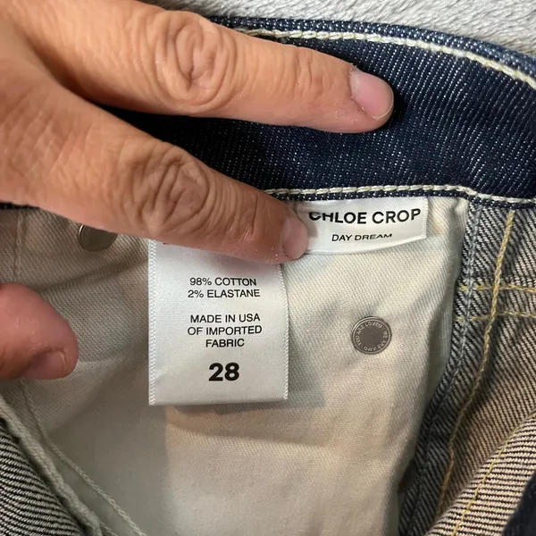 Amo Chloe Cropped Jeans Size 28 Daydream Dark Wash Minimalist‎ Cali Cool - Image 7