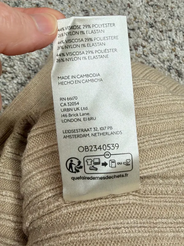 Free People Eliza Sweater Set Mini Skirt Smooth Stone Tan Beige Medium M Ribbed - Image 5