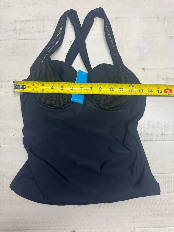 Cupshe Black Crossback Tankini Top & Standard Bottoms Set - Image 6
