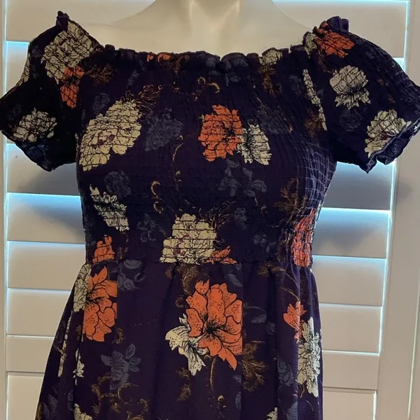 Timing Floral Mini Dress - Purple and Orange - Image 2