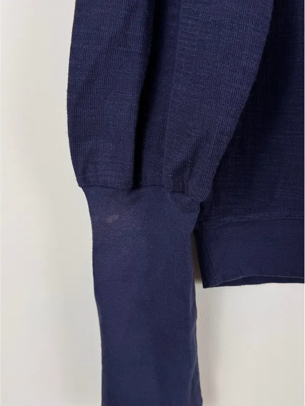 Apiece Apart Olimpio Puff Sleeve Sweatshirt Blue Cotton Women’s XL - Image 7