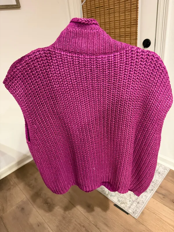 She & Sky Sweater Turtleneck Sleeveless L - Image 4