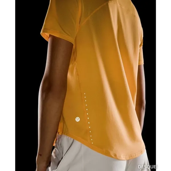 Lululemon Shirt Size 2 Orange Mango‎ Dream High Neck Running Sporty Clean Girl - Image 2