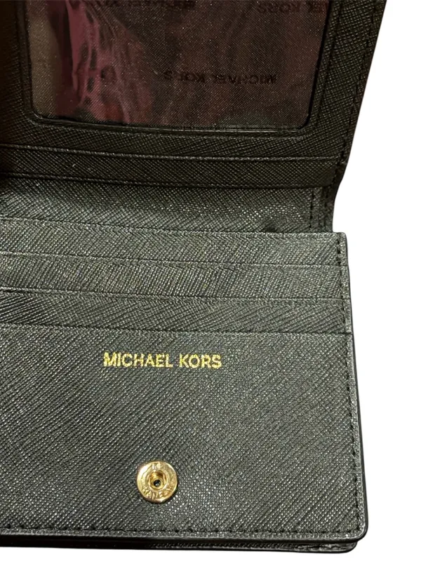 Michael Kors Jet Set Travel Carryall Card Case Saffiano Leather Wallet in Black - Image 3