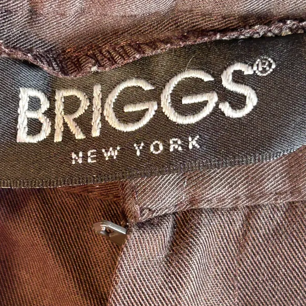 Briggs New York Womens Pleated Front‎ Casual Pants Dark Brown Size - Image 4