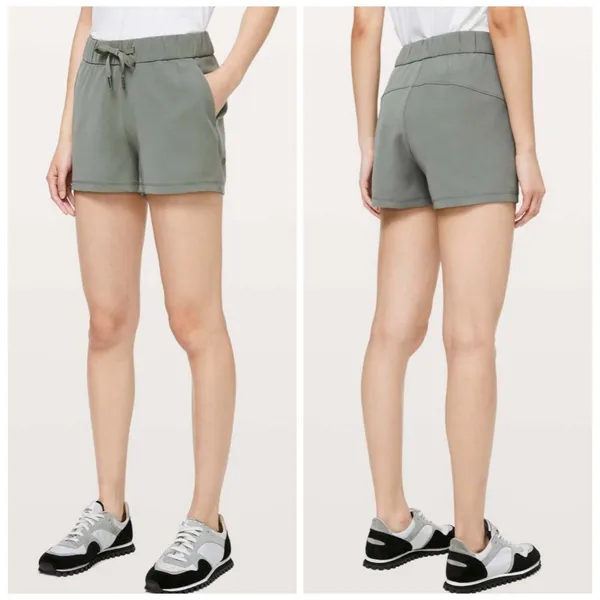 Lululemon Softstreme High-Rise Short Women 0 Green Athleisure Pockets Drawstring - Image 2