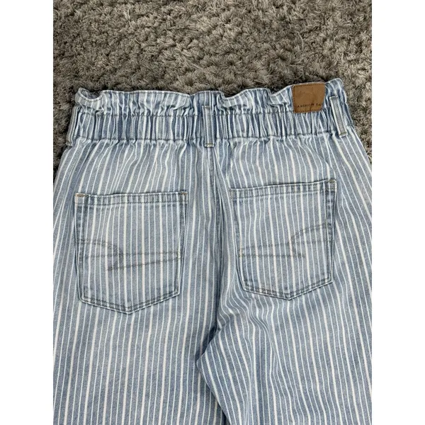 American Eagle Outfitters Women’s Mom Jeans Blue Indigo Stripe Size 10 Long - Image 8