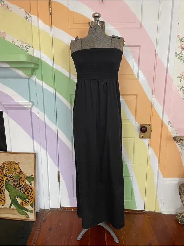 Favorite Daughter Apartment Dress Strapless Smocked Side Slit Maxi Sz XS 🧡🎀 - Image 3