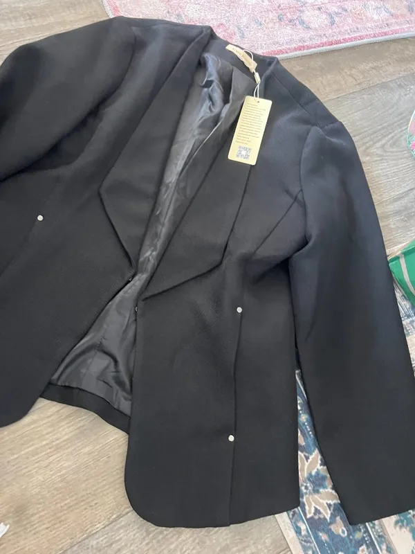 NWT Kate Kasin‎ medium black blazer - Image 7