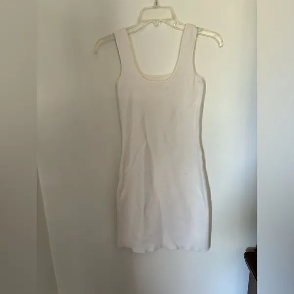 Abercrombie & Fitch Ribbed Sleeveless Dress Size Small Off White - Image 5