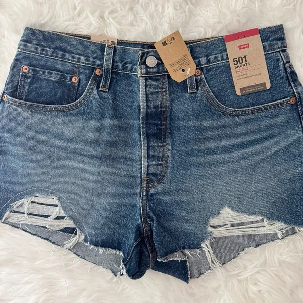 Levi’s 501 Original Fit High Rise Women's Shorts 31 - Image 3