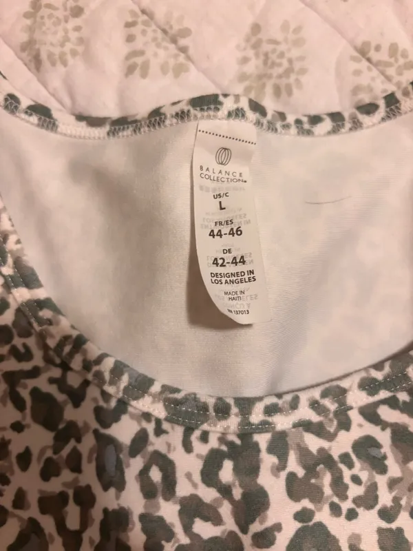 Green leopard athletic tank Size L - Image 2
