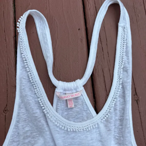 Victoria’s Secret white beach cover up tank S - Image 7