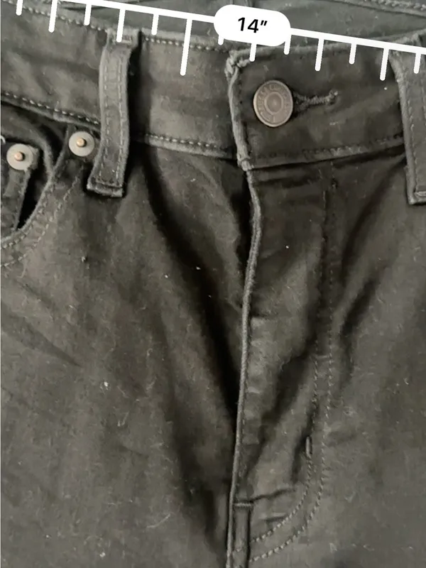 Levi's Black Wide Leg Flare Jeans - Image 4