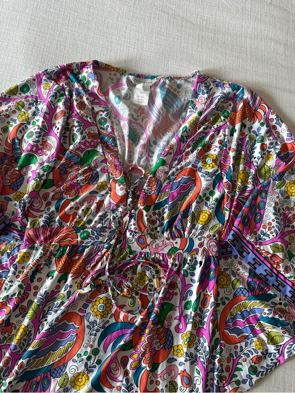 Trina Turk Jungle Beach Resort Swim Cover-Up Dress, size 4 - Image 7