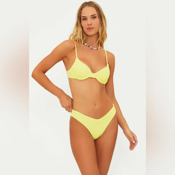 Beach Riot Vanessa Bottom Citrine Crush Terry, Size Large , $88 - Image 3