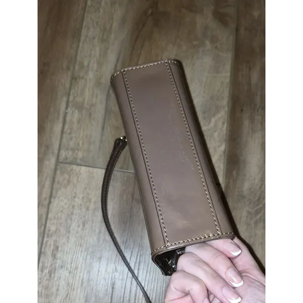 Dooney & Bourke Taupe Patent Crossbody Bag - Image 5
