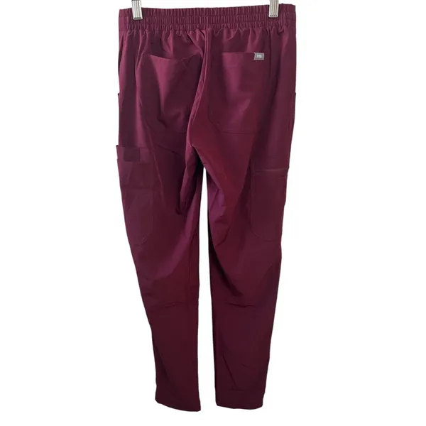 Figs Eco Yola Elastic Waistband Skinny Scrub Pants Burgundy Size XX-Small NWT - Image 4