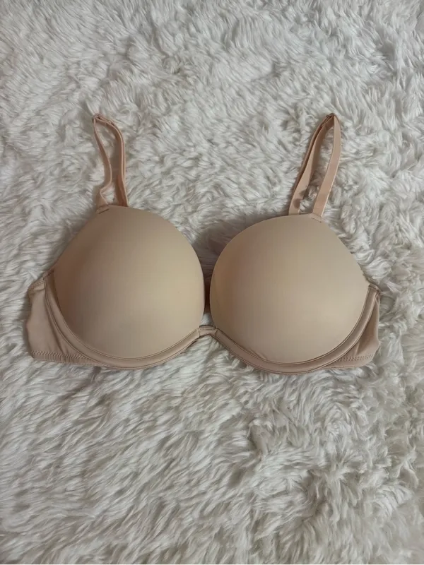 PINK Victoria's Secret Super Push Up Bra in Beige Size 32C - Image 10
