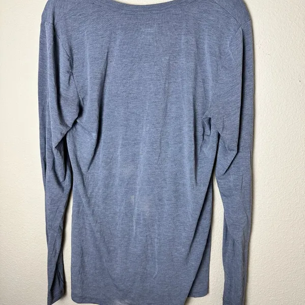 OLD NAVY ACTIVE Grey Soft Athletic Long Sleeve T Shirt w Thumbholes Size Large - Image 4