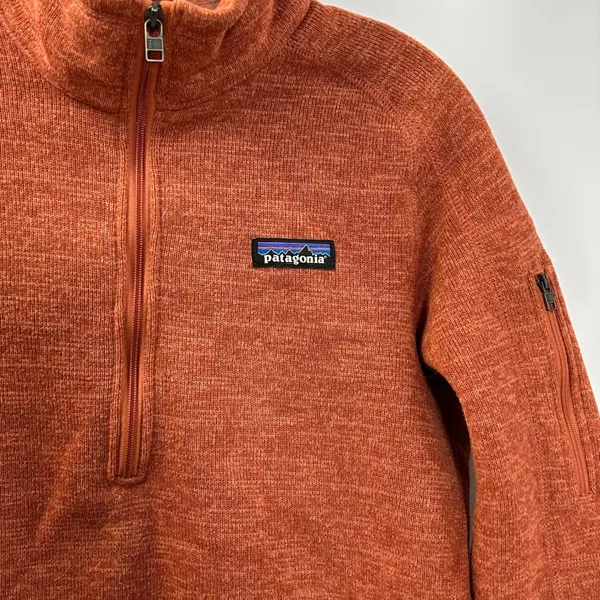 Patagonia Better Sweater 1/4 Zip Pullover Burnt Orange Heather Womens Medium‎ - Image 8