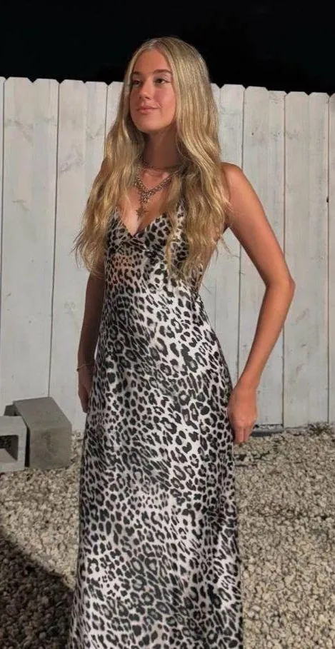 Zara maxi dress cheetah leopard animal print slip satin evening party cocktail - Image 5